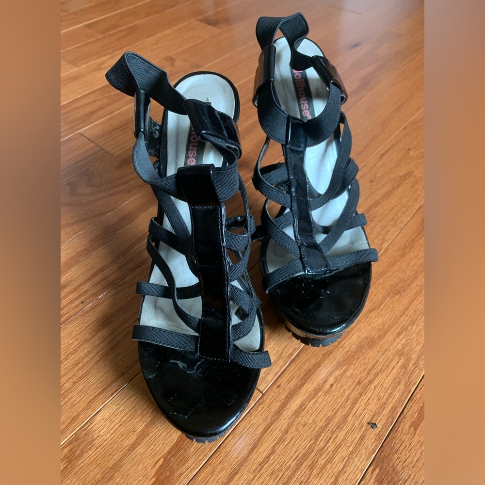 Super comfy stretch slip-on platform heels!!!